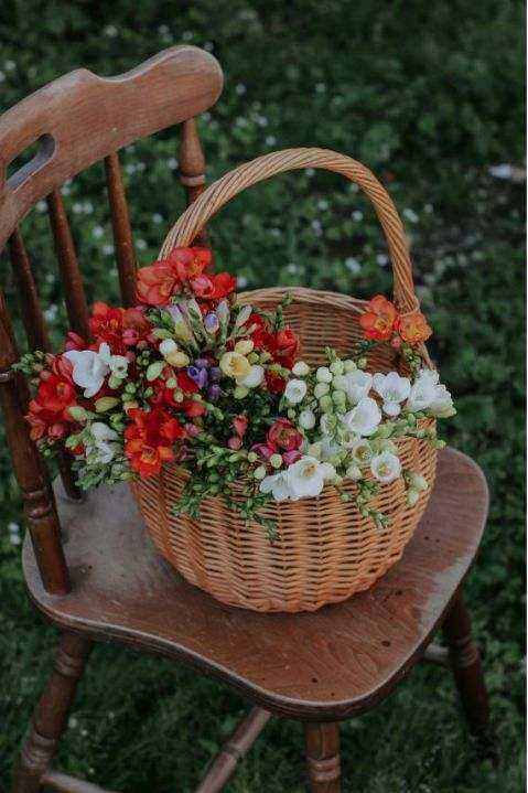 Native posy in jar