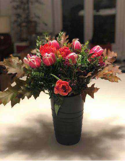 Coastal birthday bouquet backdrop